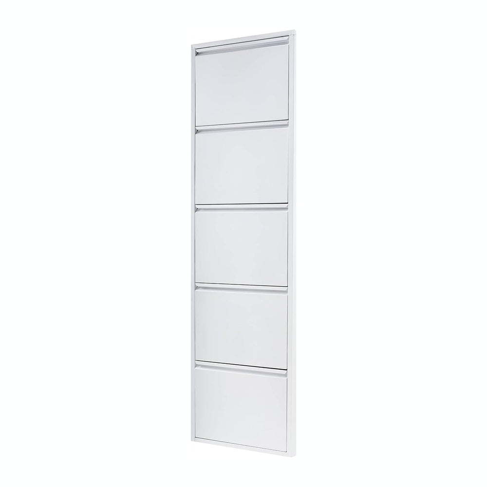 Flip Drawer Shoe Cabinet, Storage Organizer, Freestanding Shoe Rack, Wall Mou...