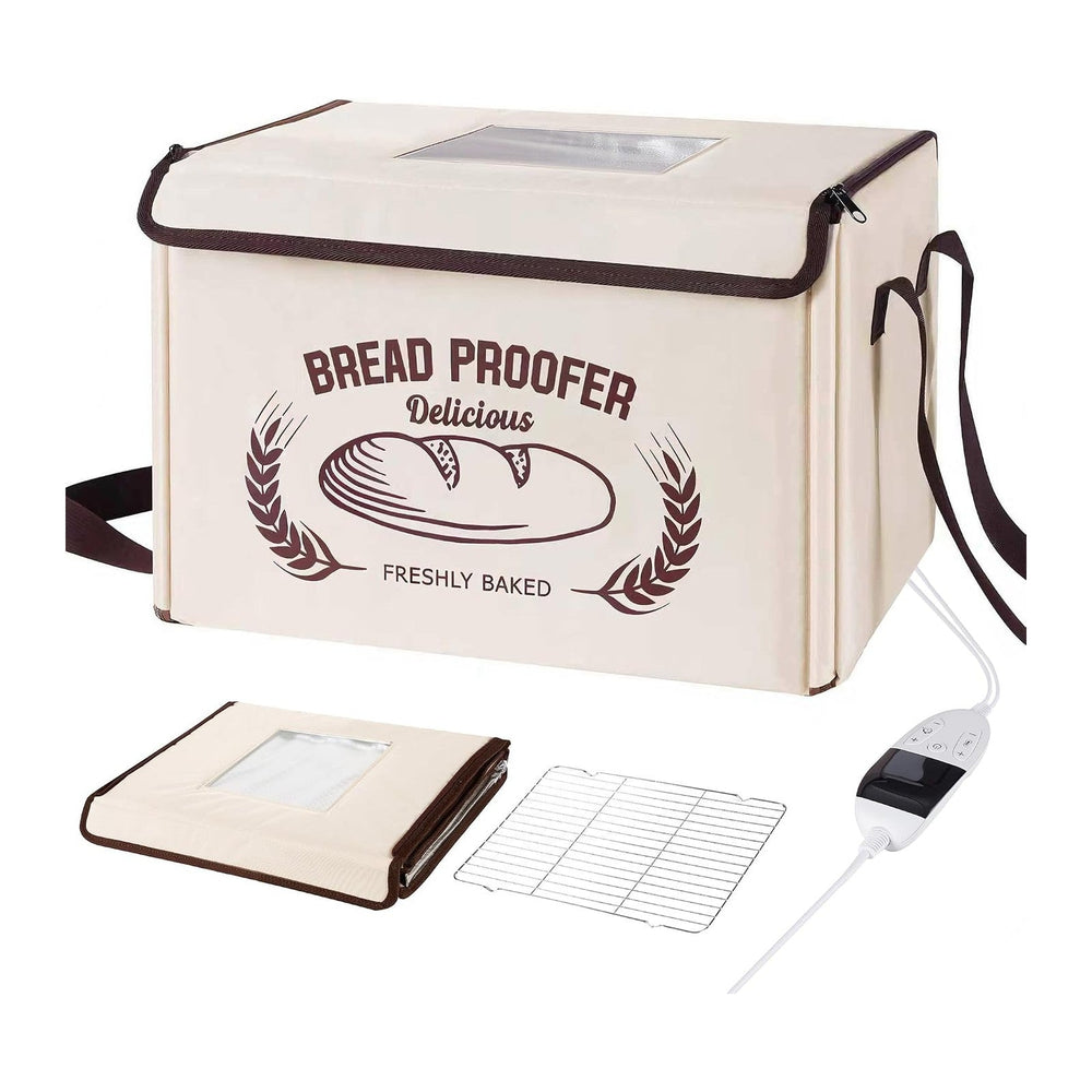 Folding Bread Proofing Box 16 x 12 IN, 3 Sides Heating Dough Proofer with Tem...