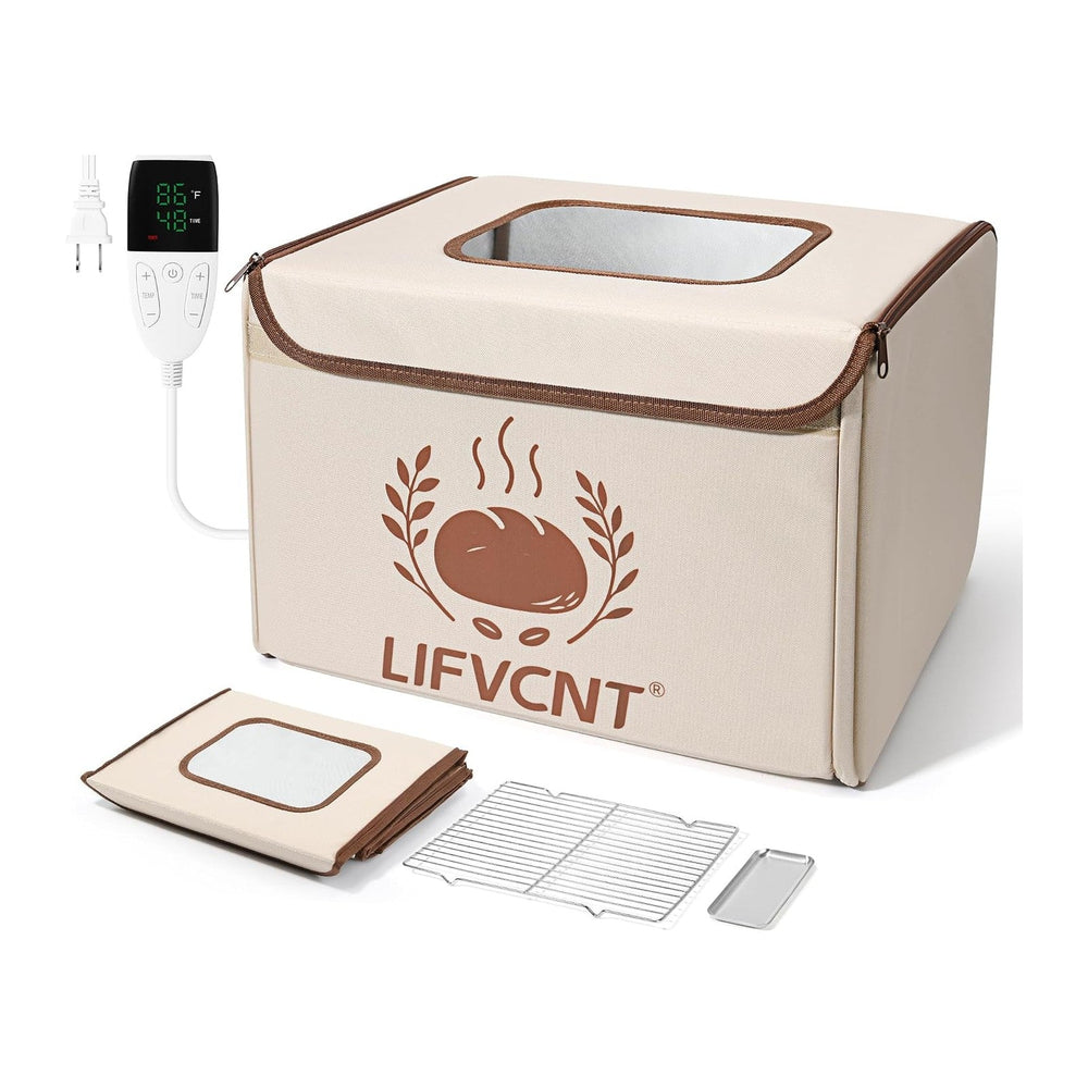 Folding Bread Proofing Box, Dough Proofer with 68–132°F Temperature Control &...