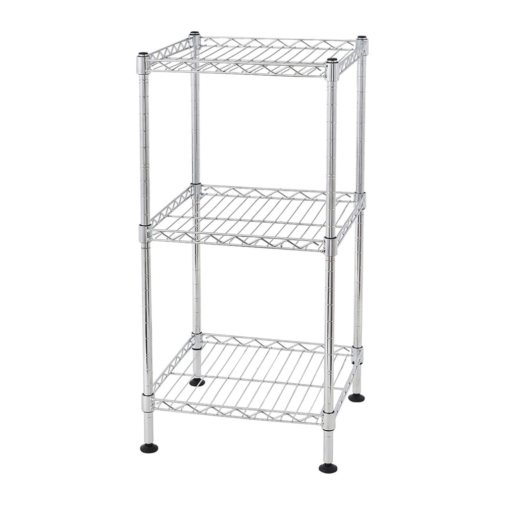 FOXHOLE 3-Tier Wire Shelving Rack Metal Storage Shelf Unit for Laundry Bathro...