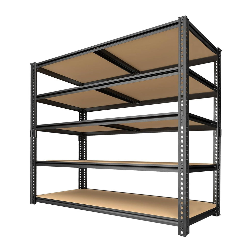 Garage Shelving Unit,40''W Black Storage Shelf,5 Tier Storage Racks a...