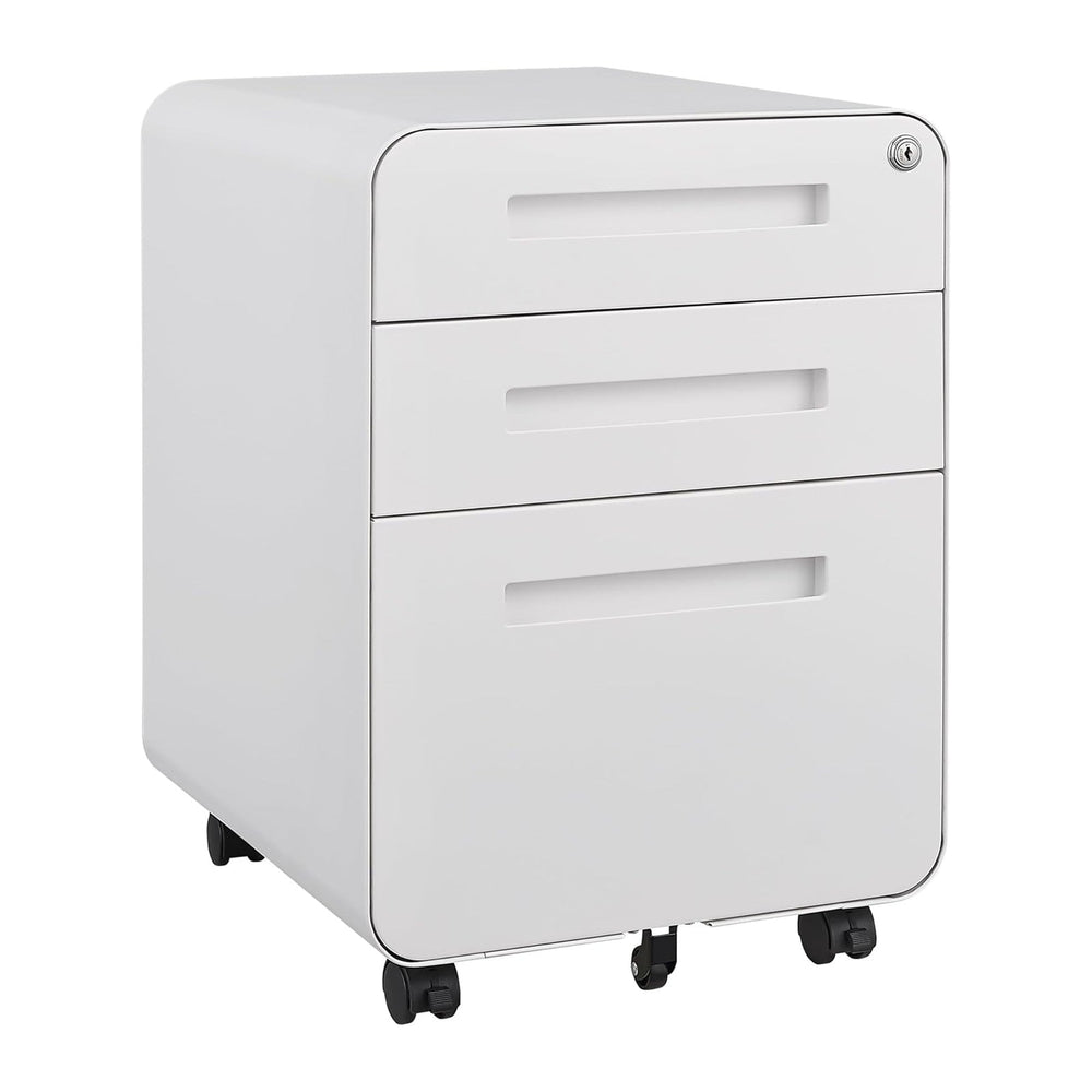 Garvee 3 Drawer File Cabinet with Lock, Fully Assembled
