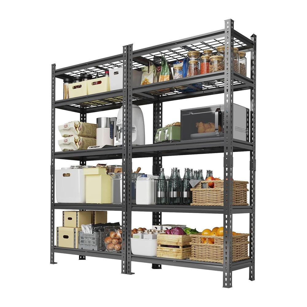 Garvee 5 Tier Metal Storage Shelving Unit 36" W Adjustable Garage Shelving