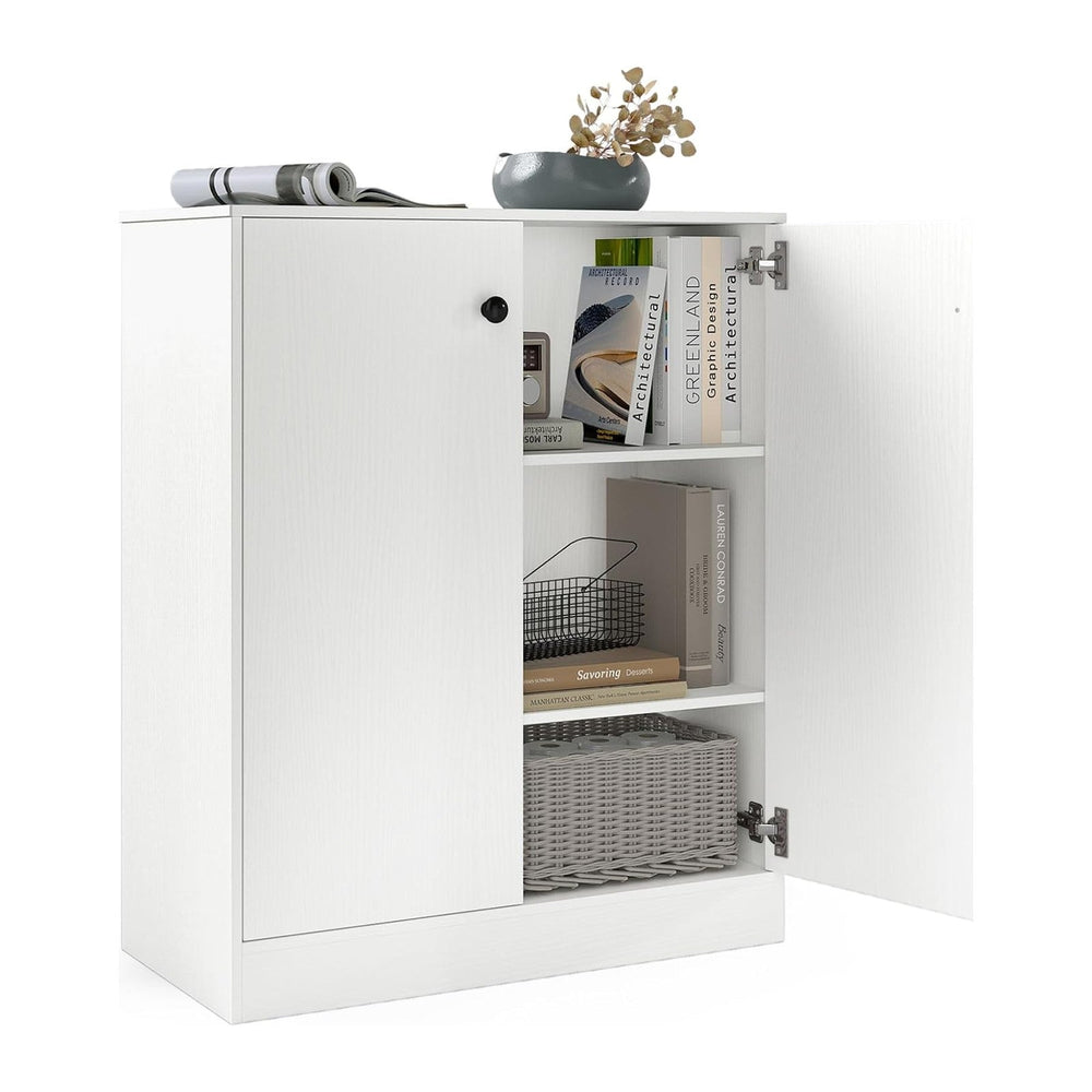 Giantex 2 Door Storage Base Cabinet (White)