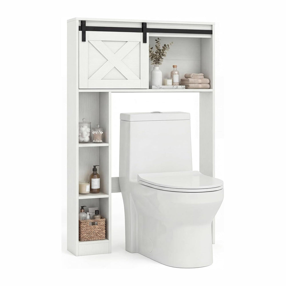 GIANTEX Over The Toilet Storage Cabinet - Freestanding Bathroom Organizer wit...