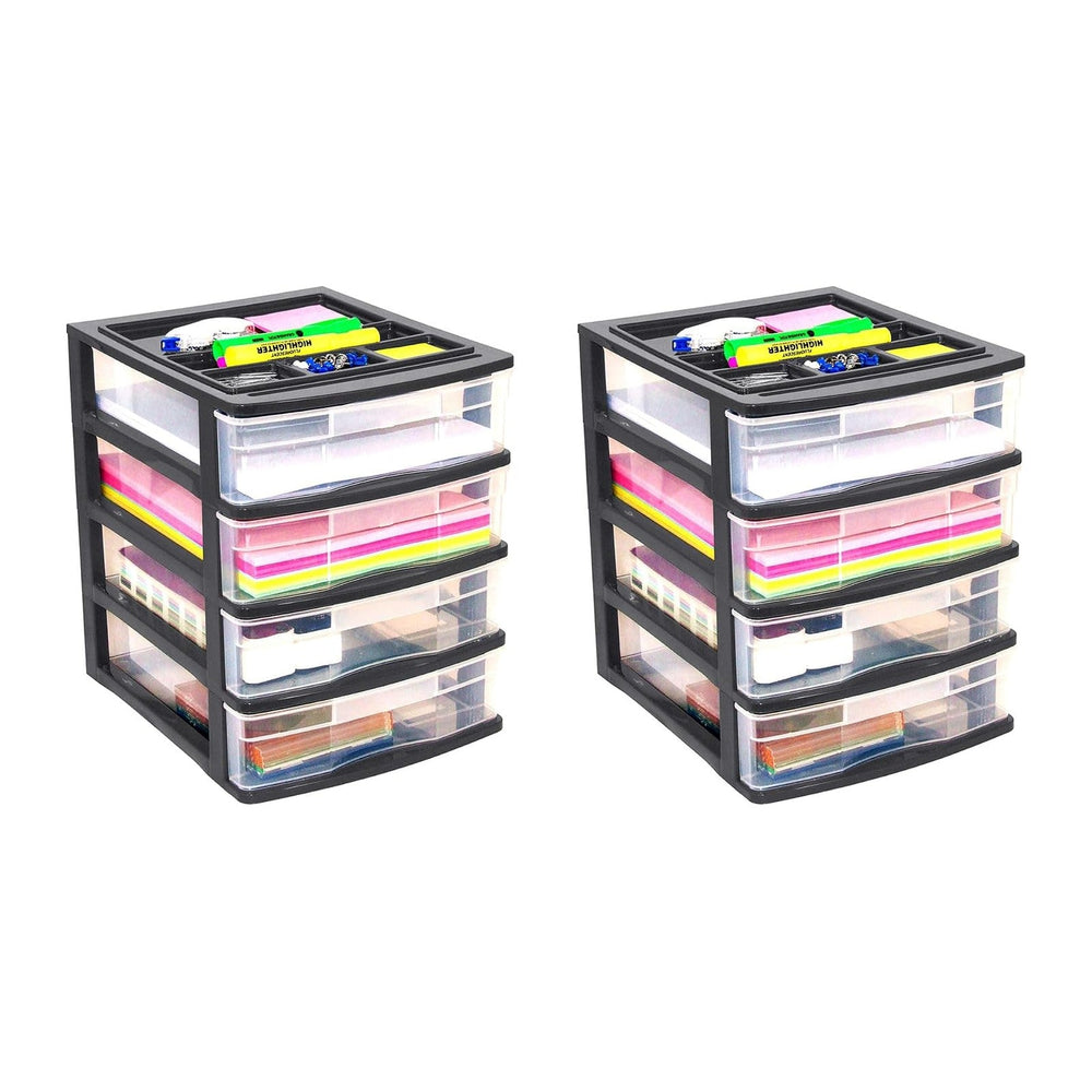 Gracious Living 4 Drawer Desktop & Countertop Organizer w/Organization Li...