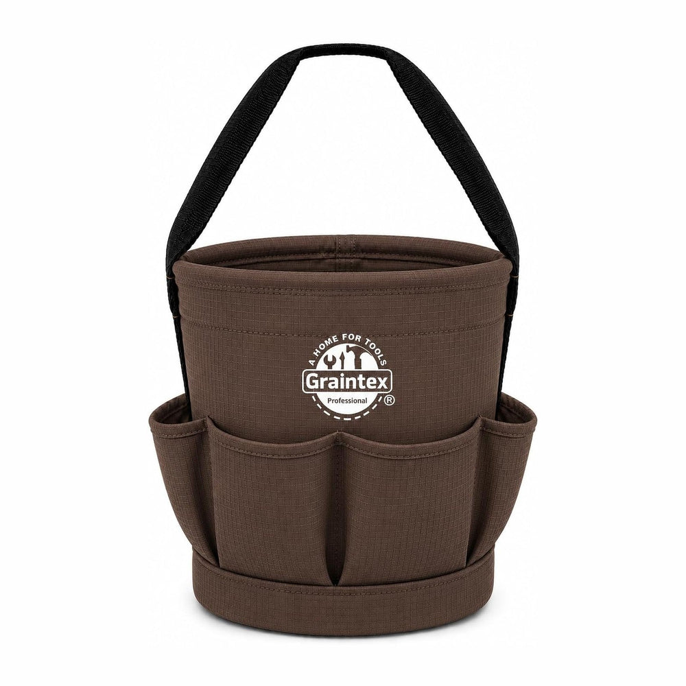 Graintex Tapered Canvas Bucket 12"x10"x15", Utility Tool Bucke...