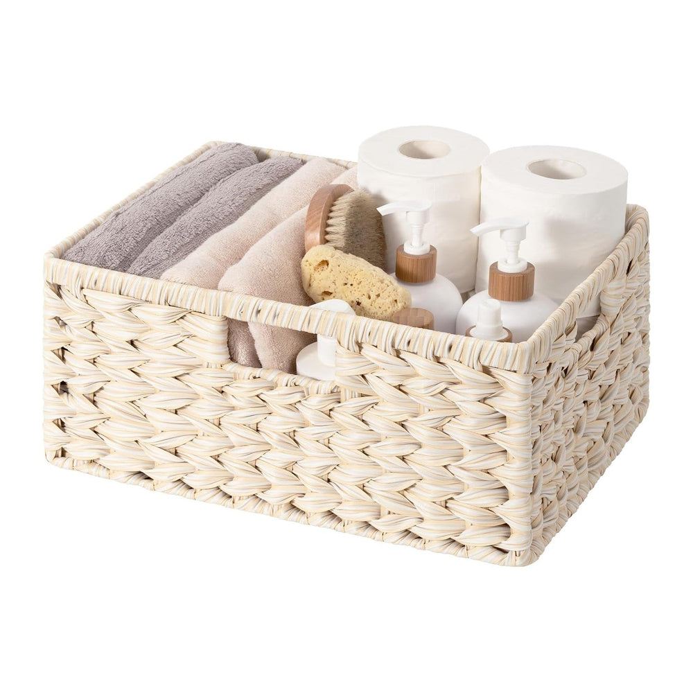 GRANNY SAYS Wicker Storage Baskets for Shelves, Waterproof Basket, 1-Pack