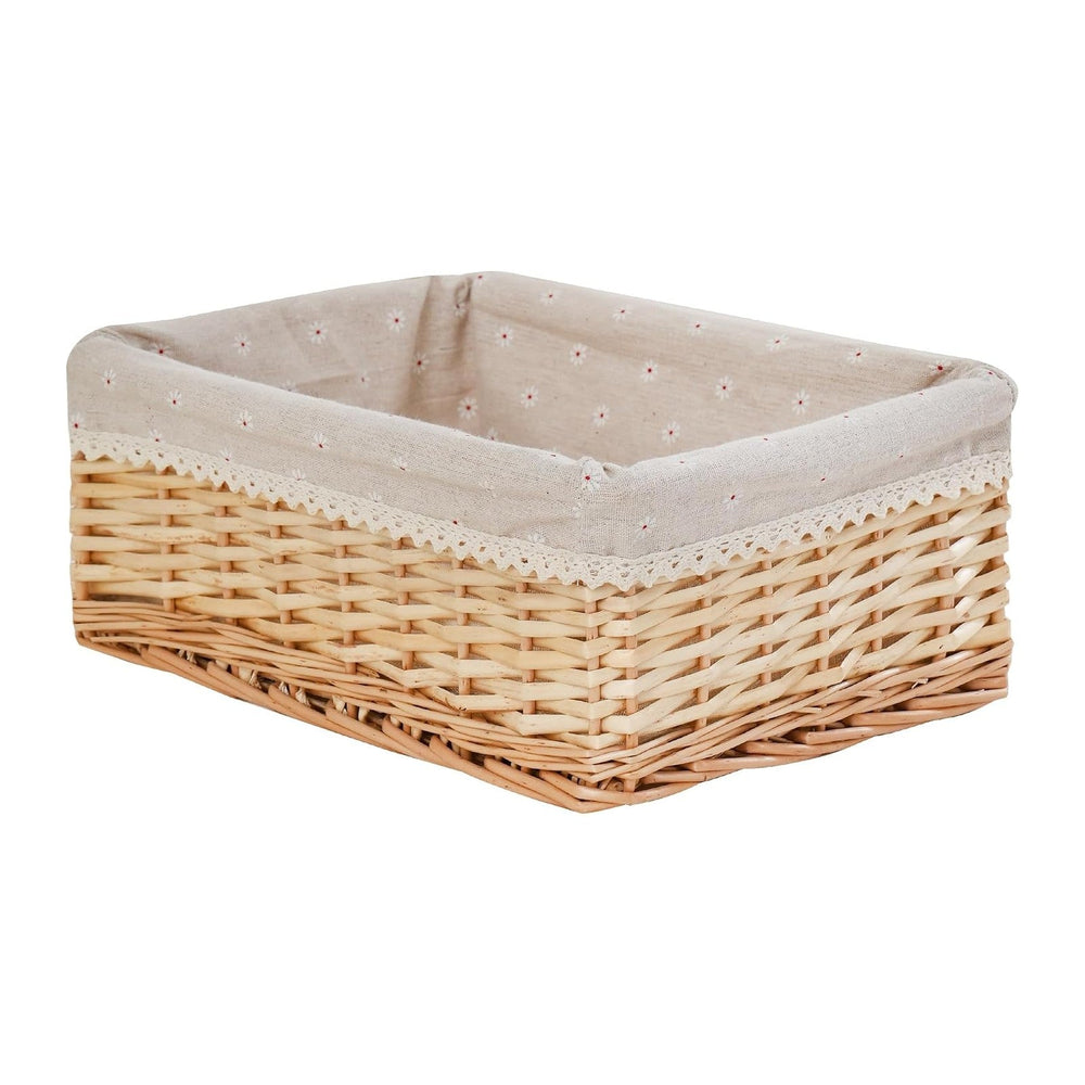 Handcrafted Shelf Basket, Handwoven Wicker Basket, for Storage & Organizi...