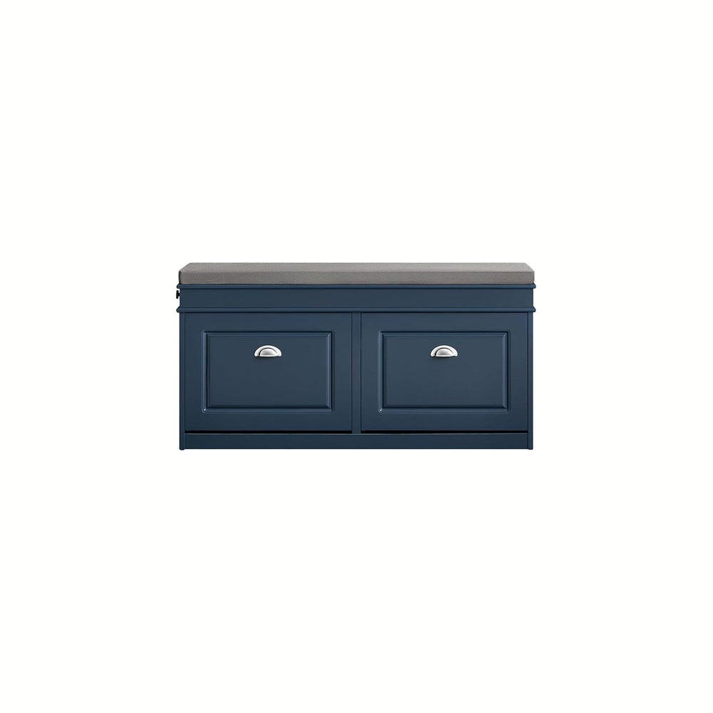Haotian Shoe Storage Bench Entryway, Shoe Cabinet Bench with 2 Flip Drawers &...
