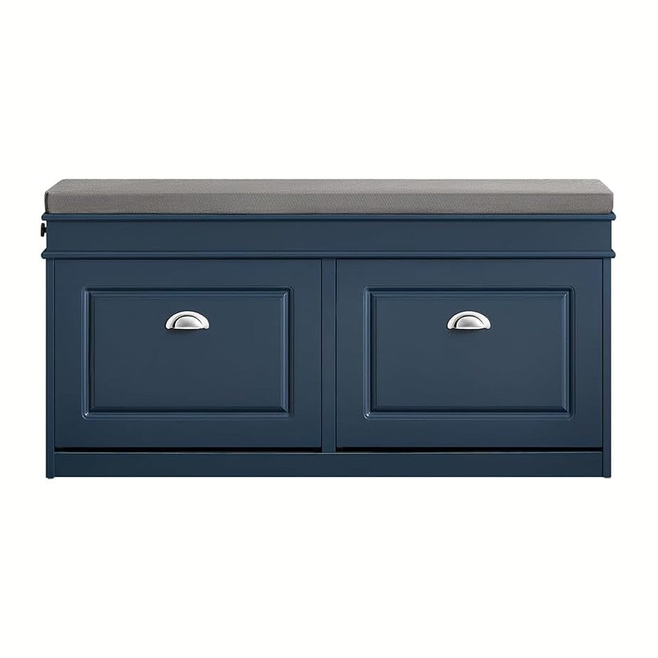 Haotian Shoe Storage Bench Entryway, Shoe Cabinet Bench with 2 Flip Drawers &...