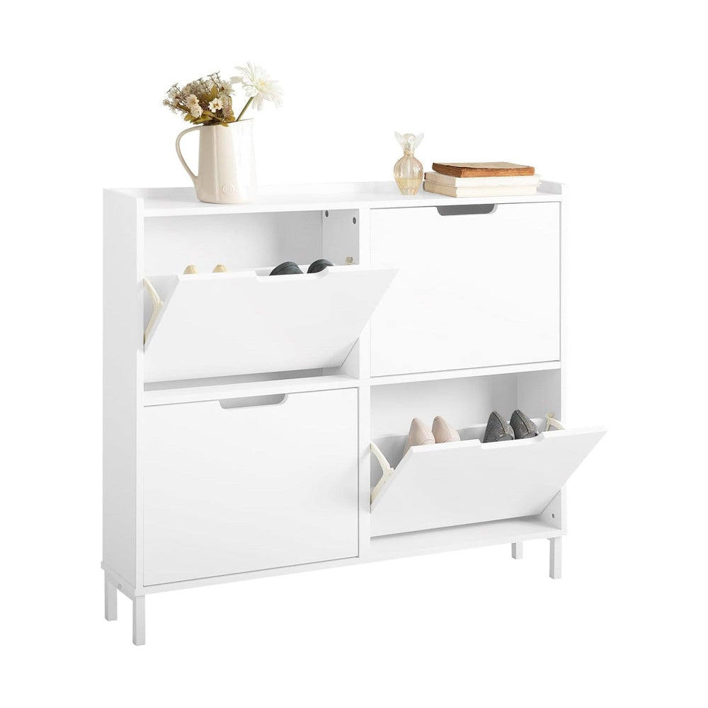 Haotian Ultra Thin Shoe Cabinet with 4 Flip-Drawers