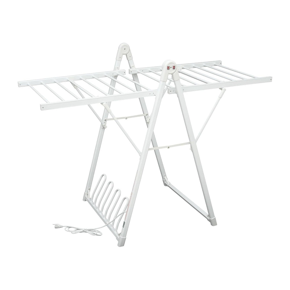 Heating Clothes Drying Rack Foldable Shoes Socks White