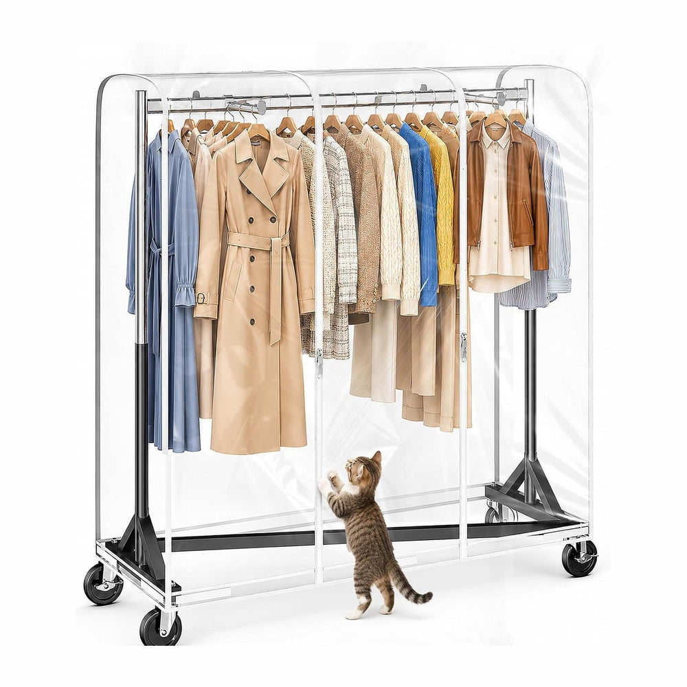 HOKEEPER Z Rack for Clothes with Cover Load 500 LBS with Display Arms