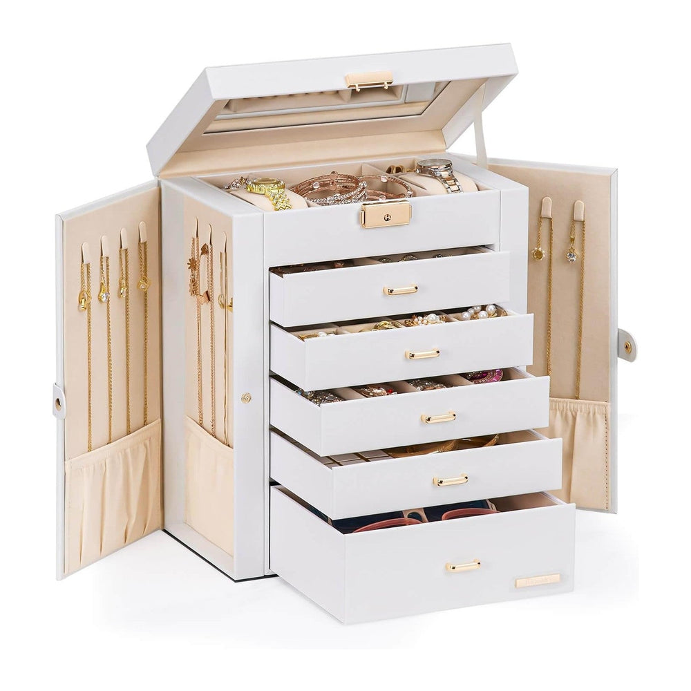 Homde Jewelry Box Large for Women: 6 Layers Organizer with 5 Drawers