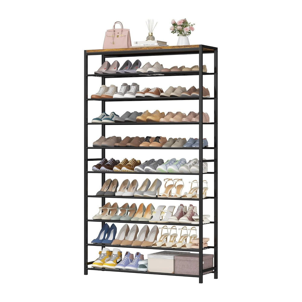 HOMEFORT 10 Tiers Shoe Rack Organizer,39.4" Shoe Storage Shelf for Close...