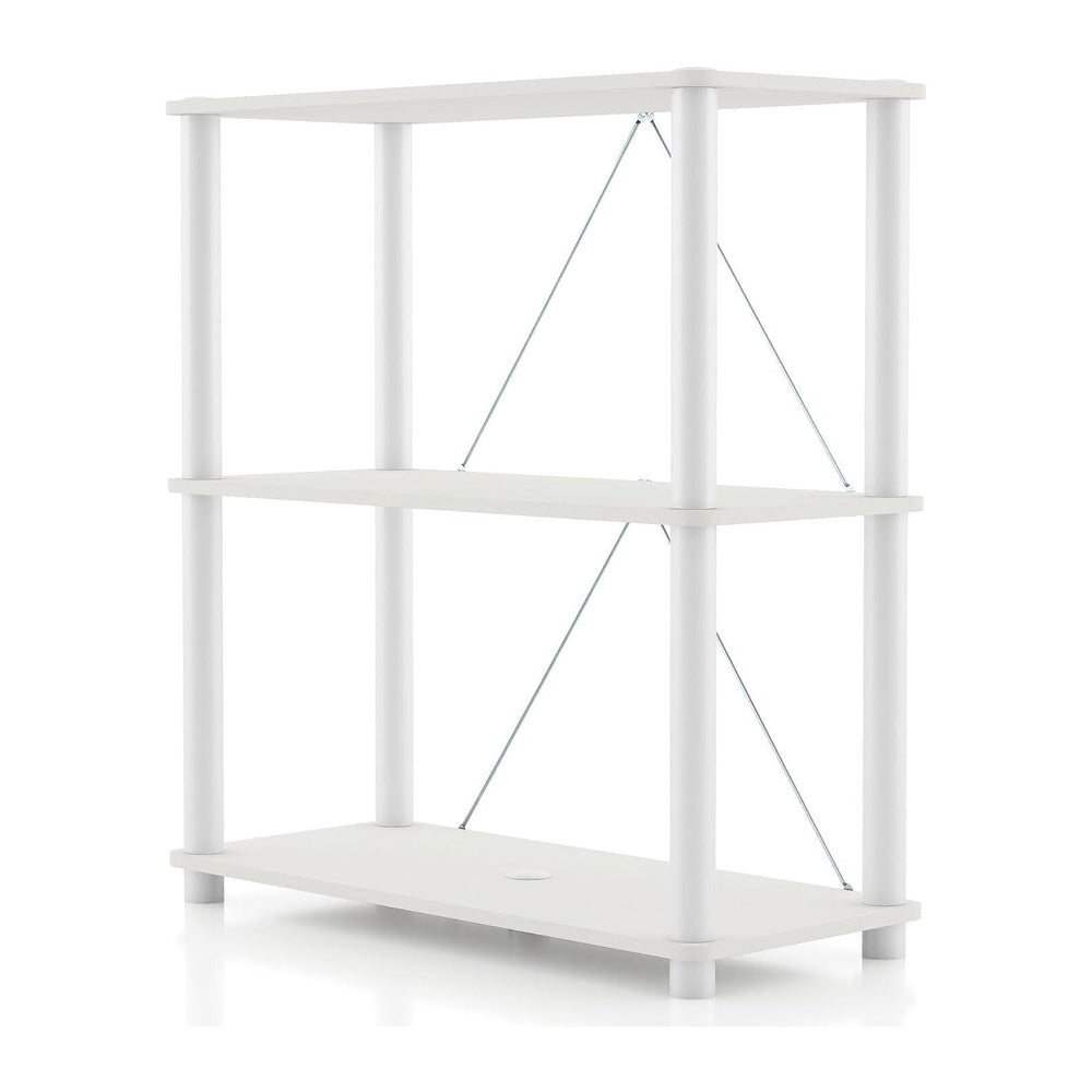Homes: Inside + Out Apexa Modern 3-Tier Wide Shelving Units, Collectibles Dis...