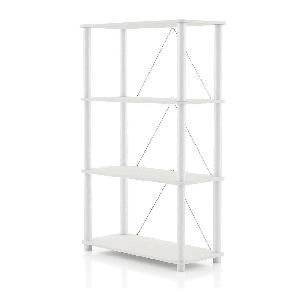 Homes: Inside + Out Apexa Modern 4-Tier Wide Shelving Units, Collectibles Dis...