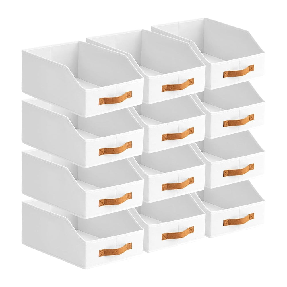 Homsorout Fabric Storage Bins for Organizing - 12 Pack Large Trapezoid Collap...