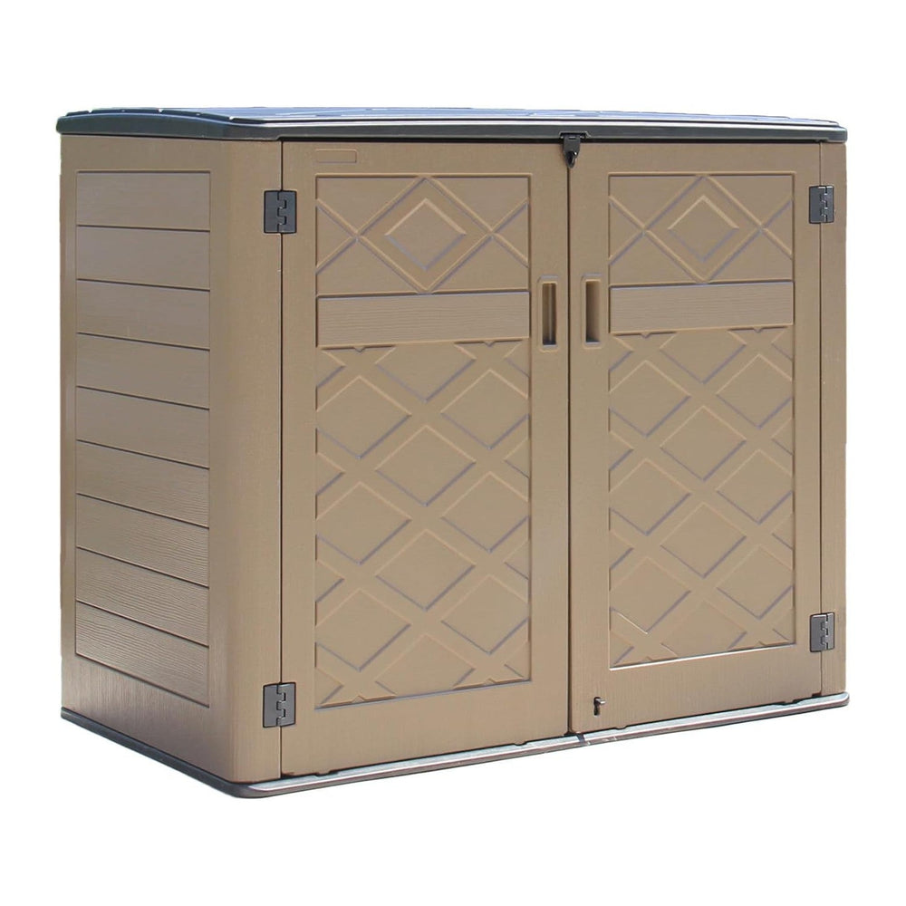 HOMSPARK Storage Shed Weather Resistance, Multi-Purpose Outdoor Storage Cabin...