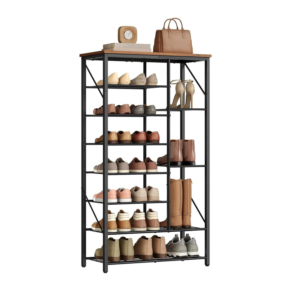 HOOBRO 8 Tier Shoe Rack for Entryway, Large Capacity Tall Shoe Storage
