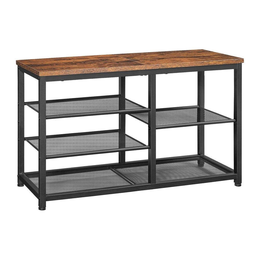 HOOBRO Shoe Bench, 5-Tier Shoe Rack Bench with Mesh Shelves, Shoe Organizer, ...