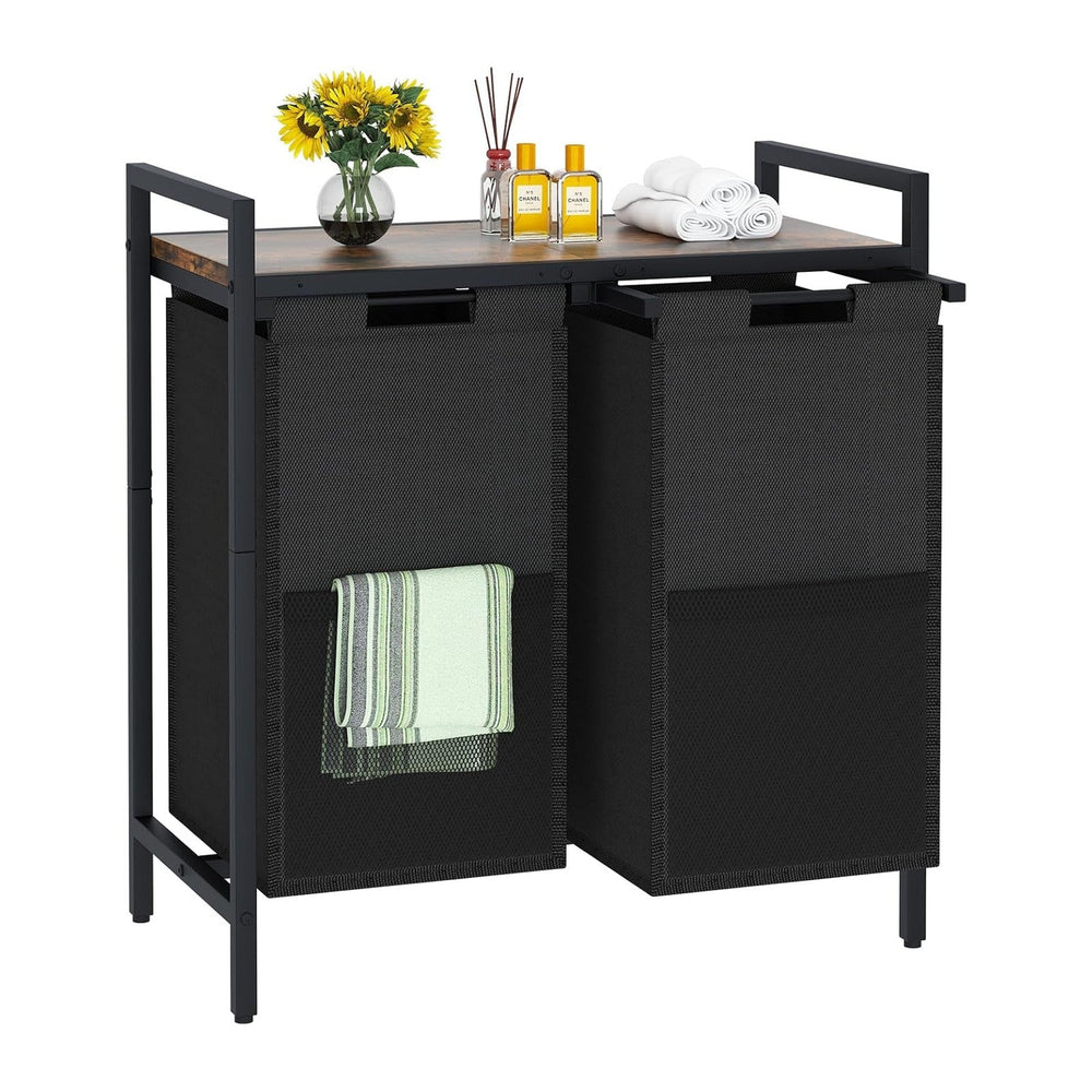 Huhote Laundry Hamper, double Laundry Basket, Laundry Sorter with Top Shelf &...