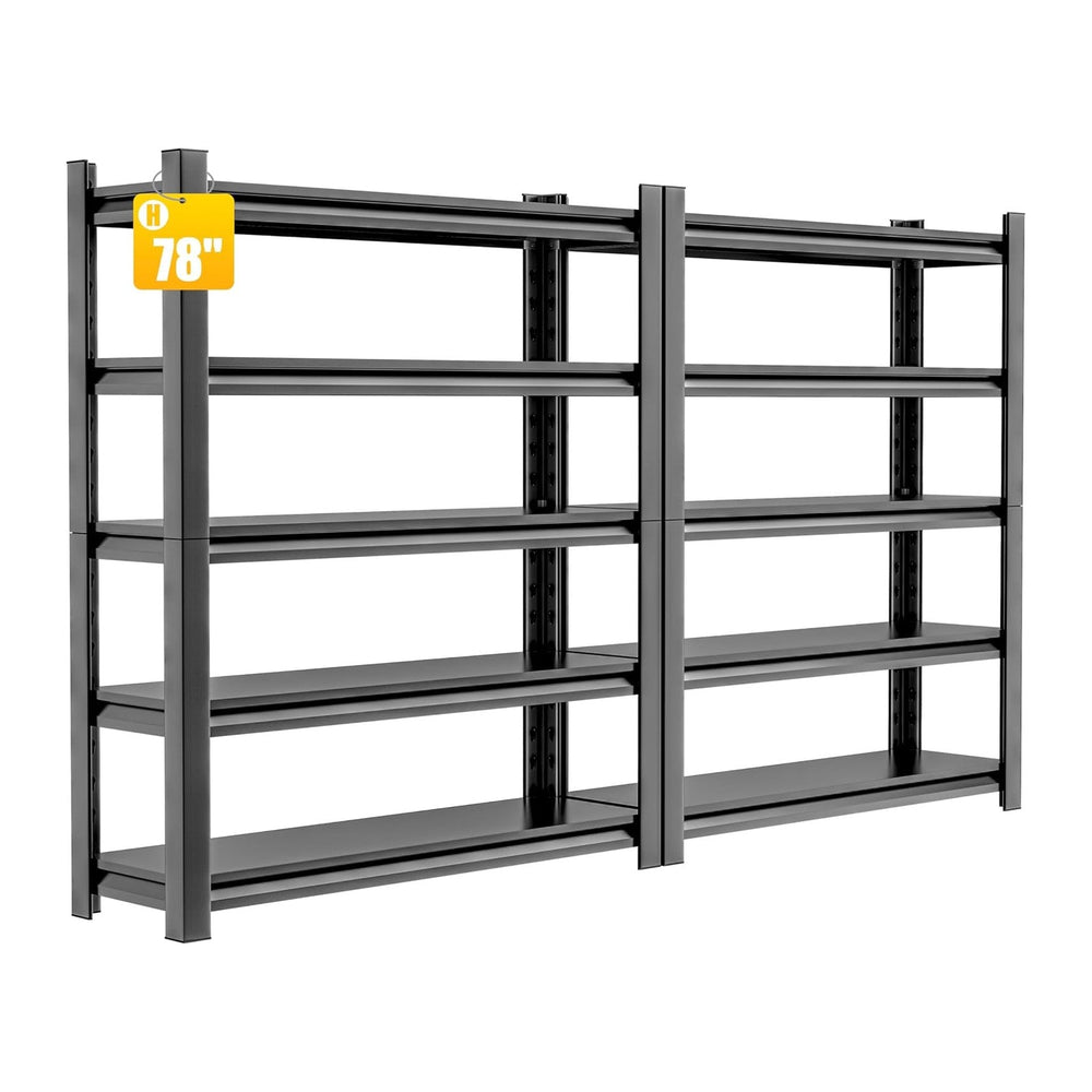 Hzdbhd 40" W Garage Shelving Unit, 5-Tier Metal Storage Shelves 2 Pack