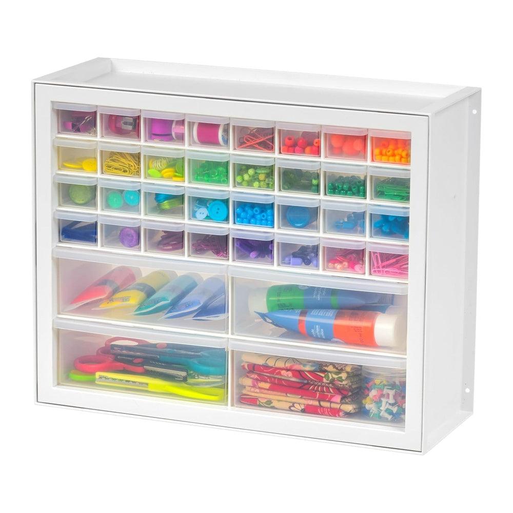 IRIS USA 36-Drawer Storage Cabinet, Bead Craft Supplies, Made in USA, White