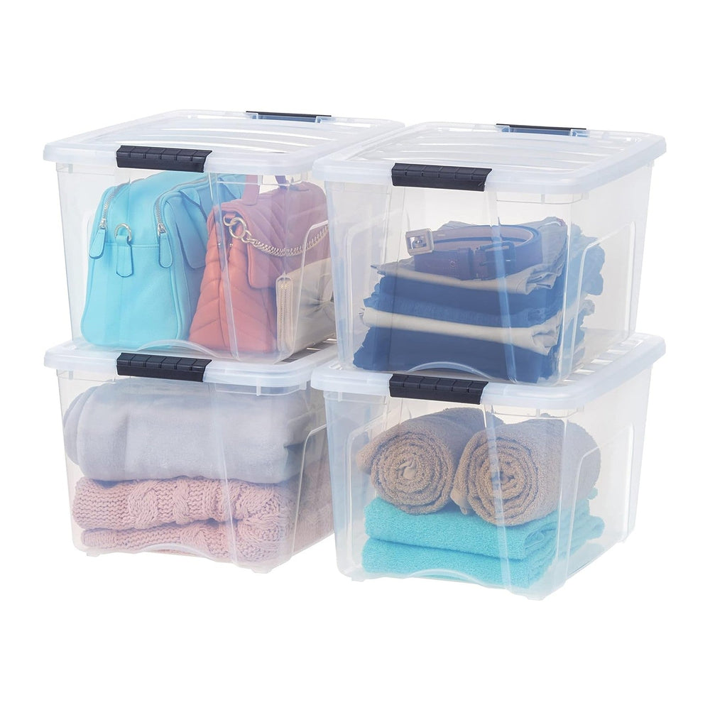 IRIS USA 40 Qt Stackable Plastic Storage Bins (6-Pack)