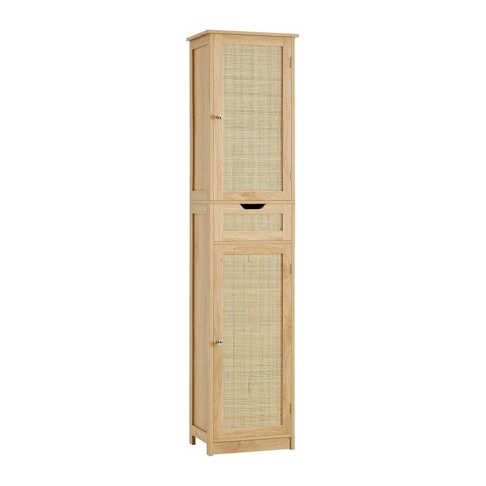 Iwell 66.9" Tall Bathroom Storage Cabinet with 2 Doors & 1 Drawer
