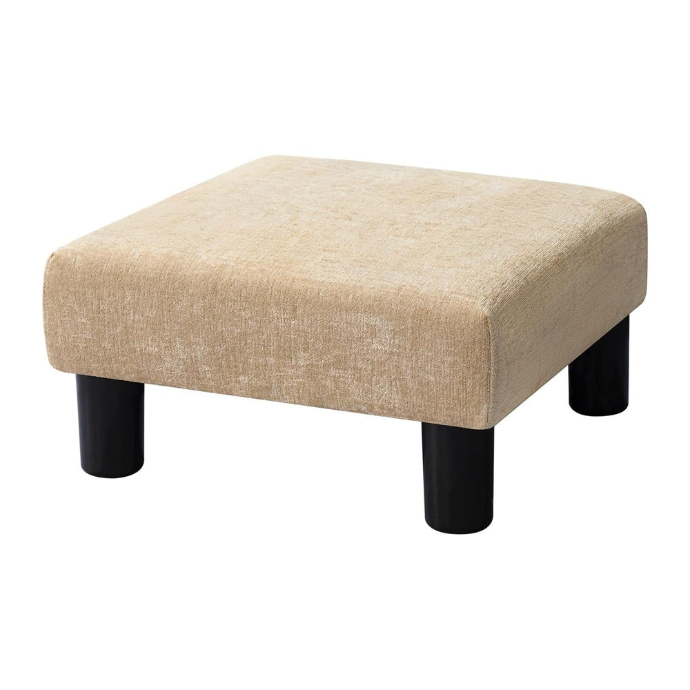 Joveco Small Foot Rest Stool Ottoman, 15" Fabric Square Footstool Uphols...