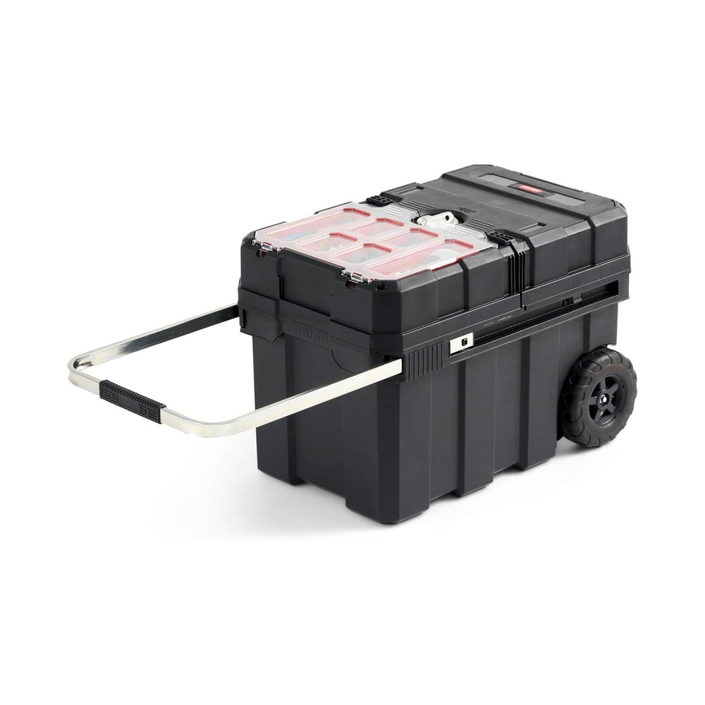 Keter Masterloader Resin Rolling Tool Box with Locking System and Removable B...
