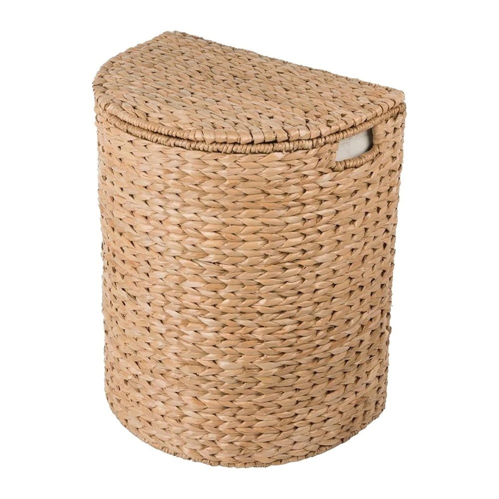 KOUBOO Seagrass Half Moon Basket, Handwoven Laundry Hamper Basket with Lid, H...