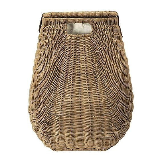 KOUBOO Wicker Rattan Laundry Hamper with Lid, Handles, Brown Storage Bin