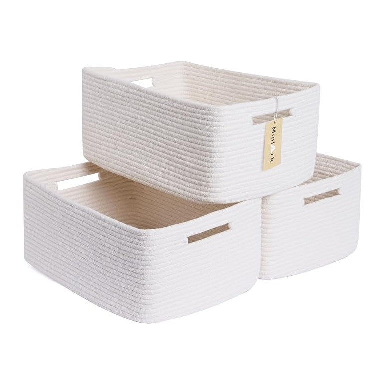 Large Storage Baskets for Shelves, Closet Organizers Bins for Clothes Blanket...