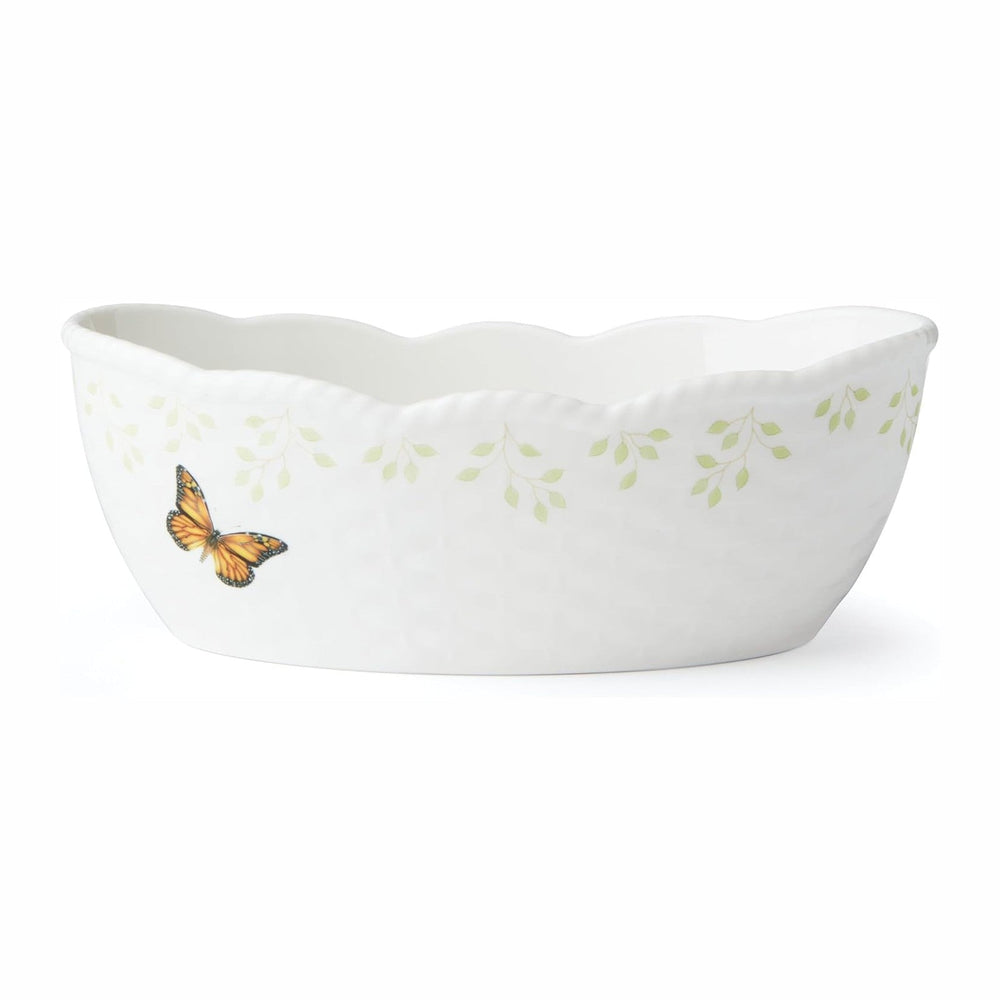 Lenox Butterfly Meadow Porcelain Bread Basket | dishwasher safe, microwave sa...