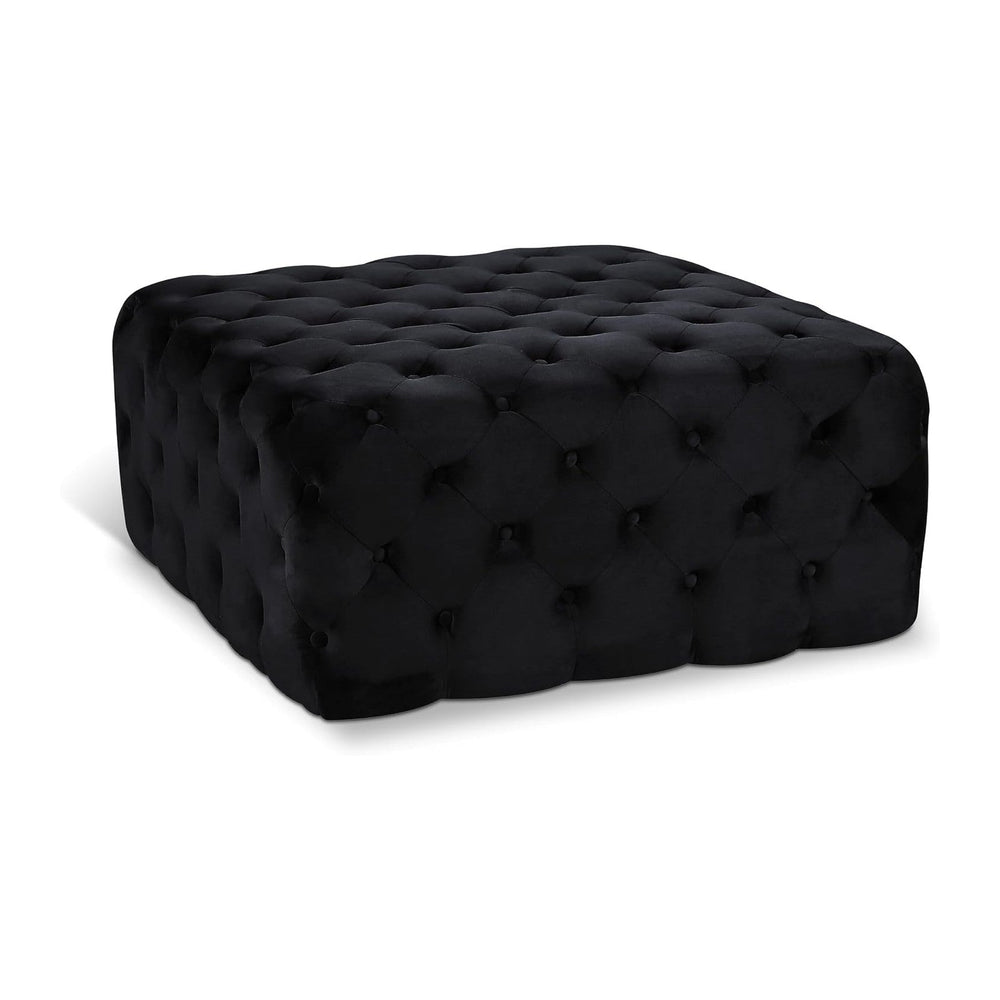 Meridian Furniture Ariel Collection Modern | Contemporary Black Velvet Uphols...