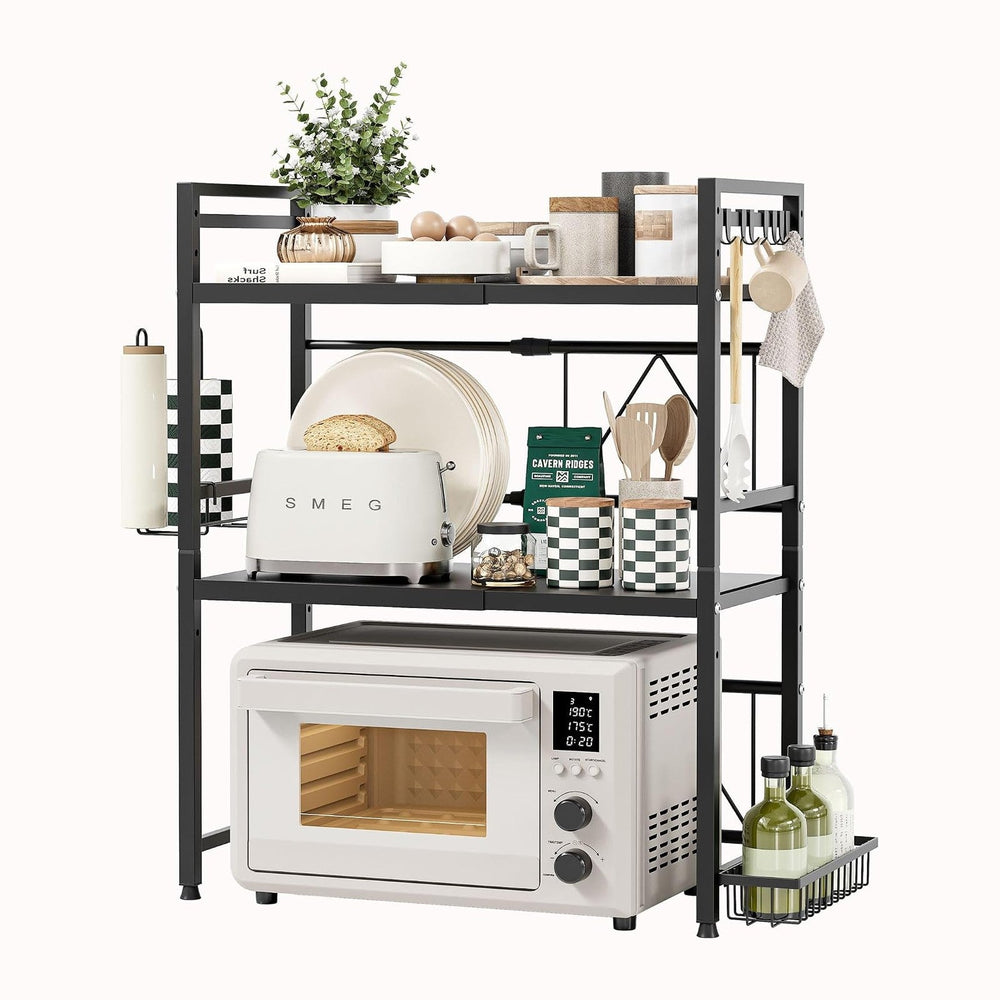 NETEL 3 Tier Expandable Microwave Stand countertop,Microwave Oven Rack