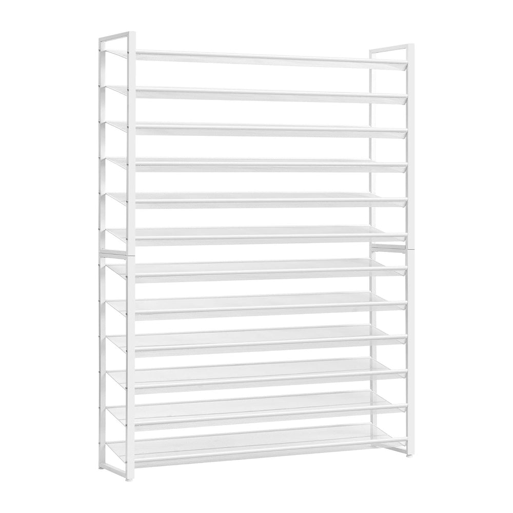 Nunsino Shoe Rack, Long Shoe Organizer,Max Holds 75 Pairs,12 Tier Metal Shoe ...