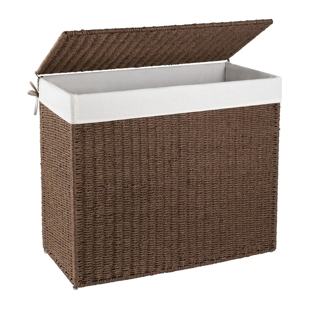 OIAHOMY Laundry Hamper with Lid, 140L(35.7 Gal) Large Wicker Laundry Basket f...
