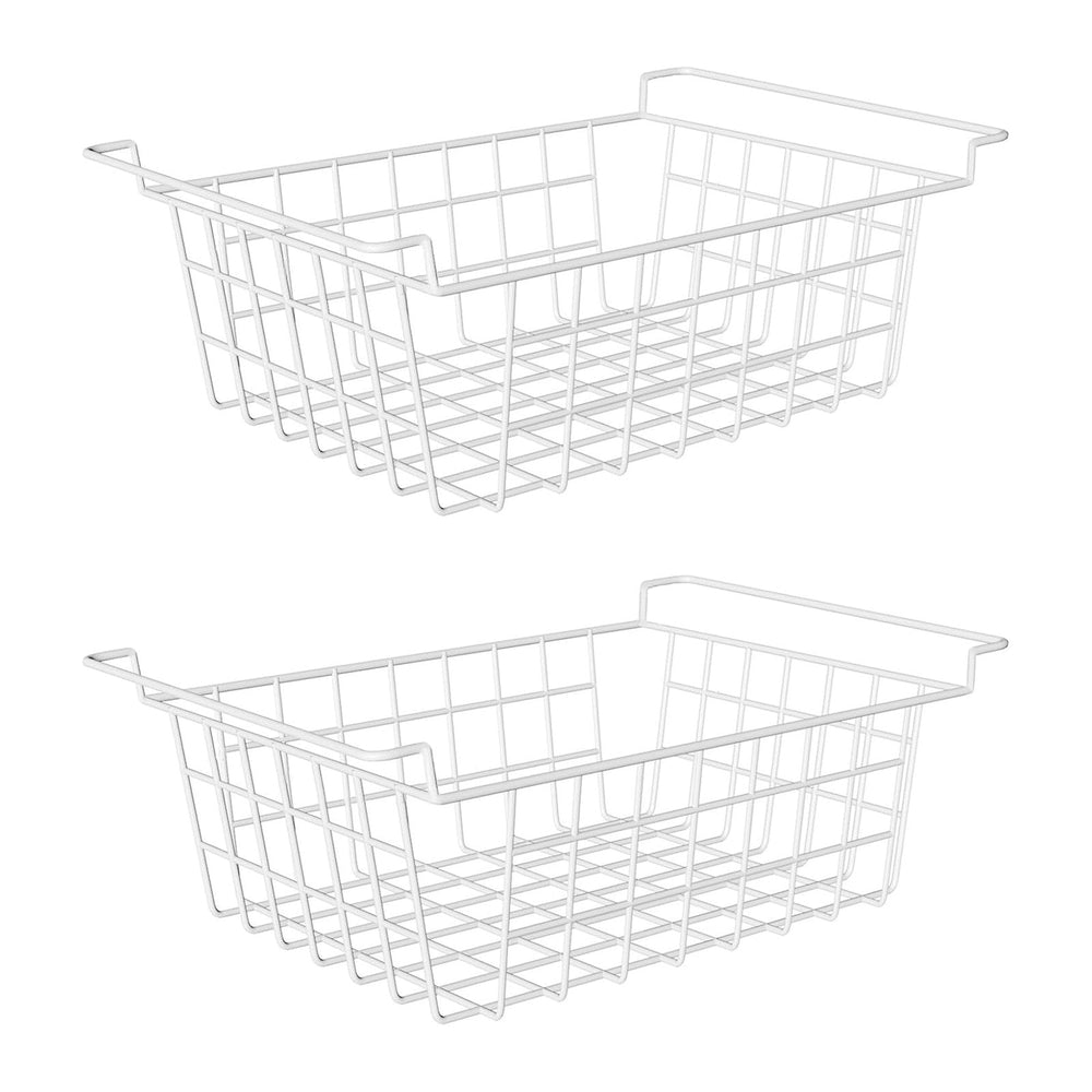 Orgneas 17.5" Chest Freezer Organizer Bins Metal Wire Baskets