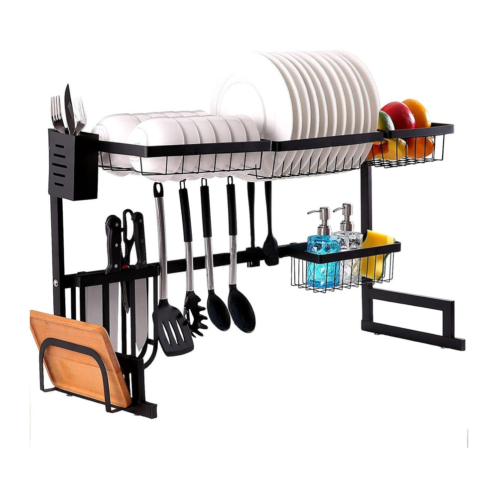 Over The Sink Dish Drying Rack, Large 2 Tier Dish Dryer Rack for Kitchen Orga...