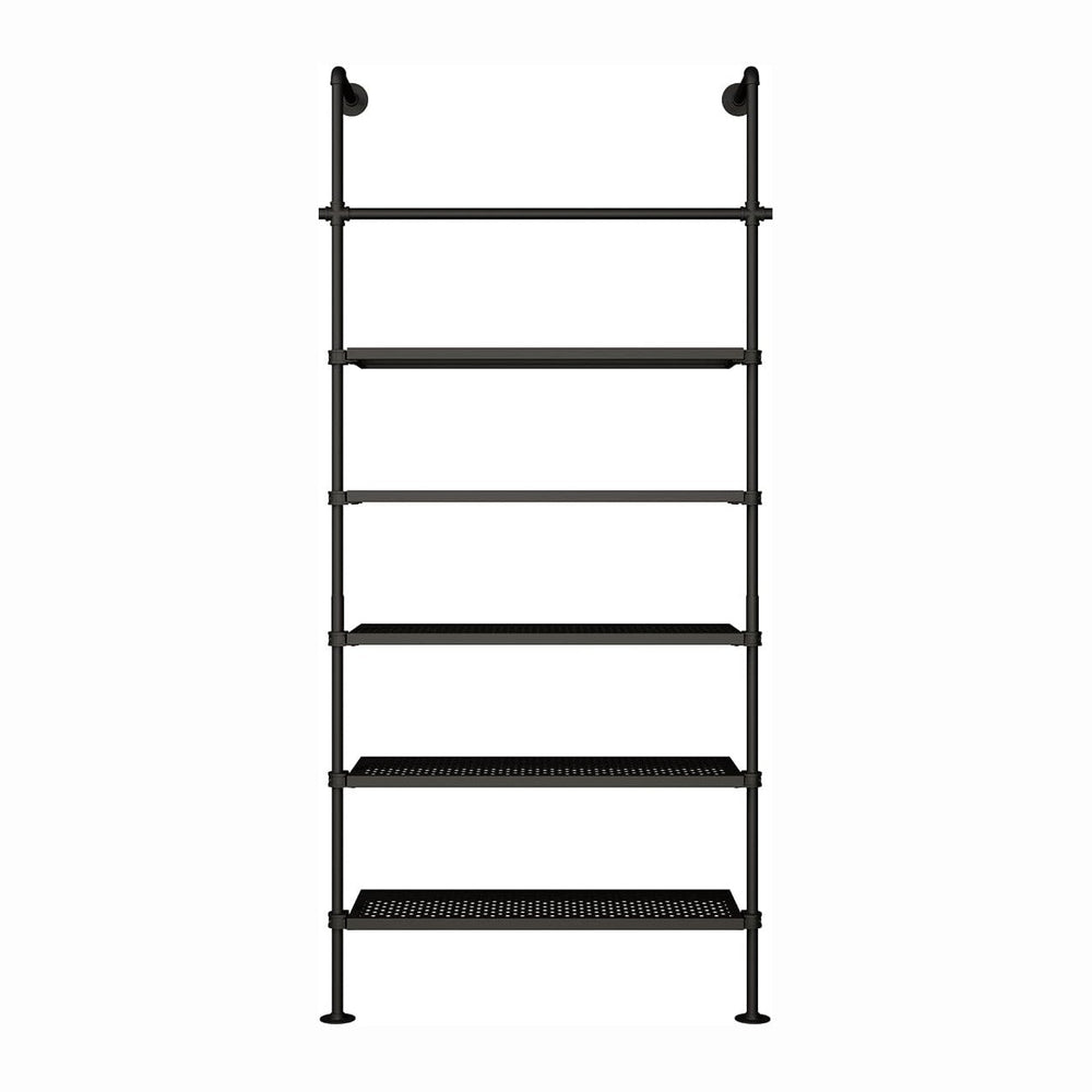 pamo Wall Mounted Clothing Rack with Metal Sheves –117" W × 87" H, ...