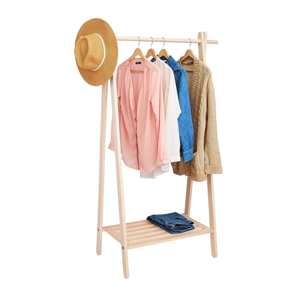 Pennsylvania Woodworks Handcrafted Maple Garment Rack - Sleek & Stylish C...