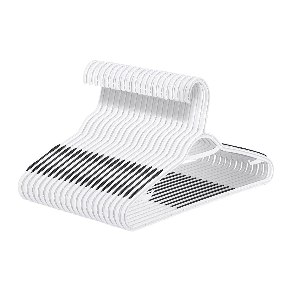 Plastic Hangers 50 Pack - Non Slip Clothes Hangers,Holds up to 18 lbs, Slim S...