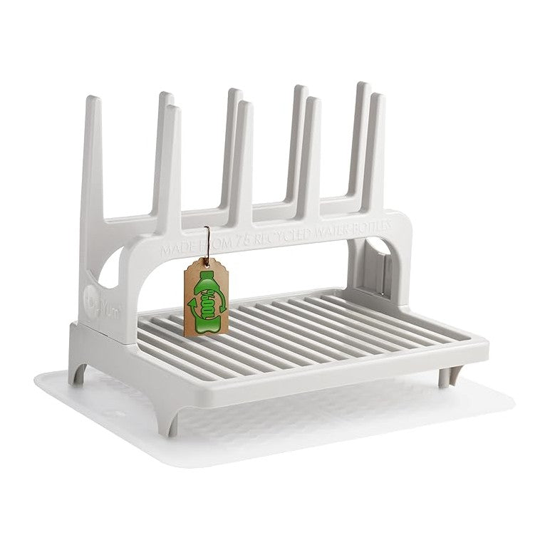 PopYum Seattle Gray Space Saving Drying Rack from 100% Recycled Bottles