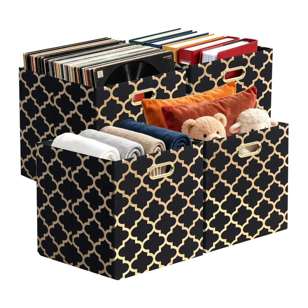 Posprica 11x11x11 Storage Cube Bins, Collapsible Storage Bins Fabric Storage ...