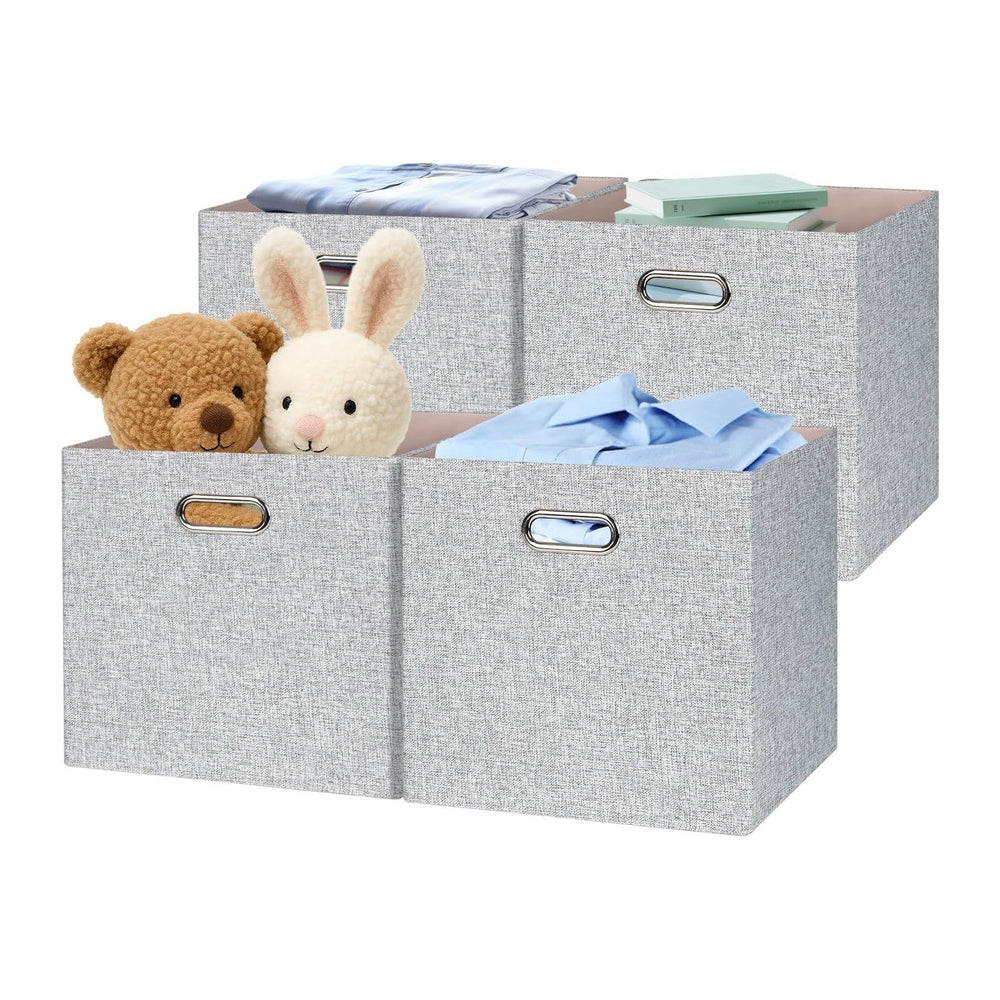 Posprica Collapsible Storage Bins,13×13 Foldable Storage Cube Boxes Fabric Dr...