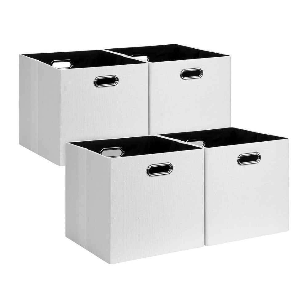 Posprica Fabric Storage Cubes, 13x13 Collapsible Storage Bins with Dual Handl...